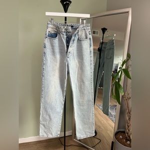 Nasty Gal Relaxed Straight Leg High Waisted Jeans - Size 6